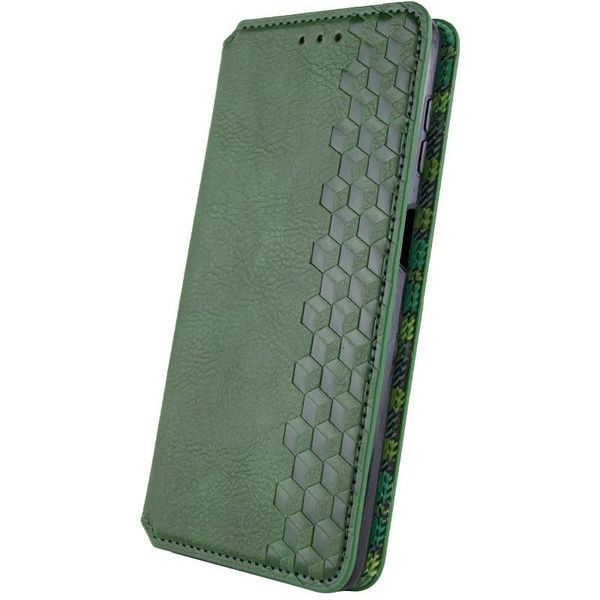 Шкіряний чохол-книжка GETMAN Cubic (PU) для Xiaomi Redmi 15C (EU) Зелений 399775 фото