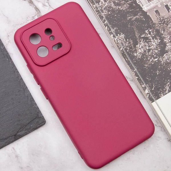 Чохол TPU GETMAN Liquid Silk Full Camera для Xiaomi 13 Pro Бордовий / Marsala 397744 фото