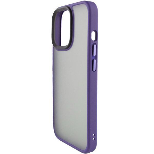 TPU+PC чохол Metal Buttons для Apple iPhone 14 Pro (6.1") Темно-фіолетовий 255063 фото