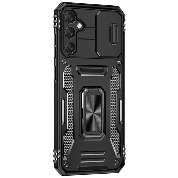 Ударостійкий чохол Camshield Army Ring для Samsung Galaxy S25 FE Чорний / Black 404737 фото