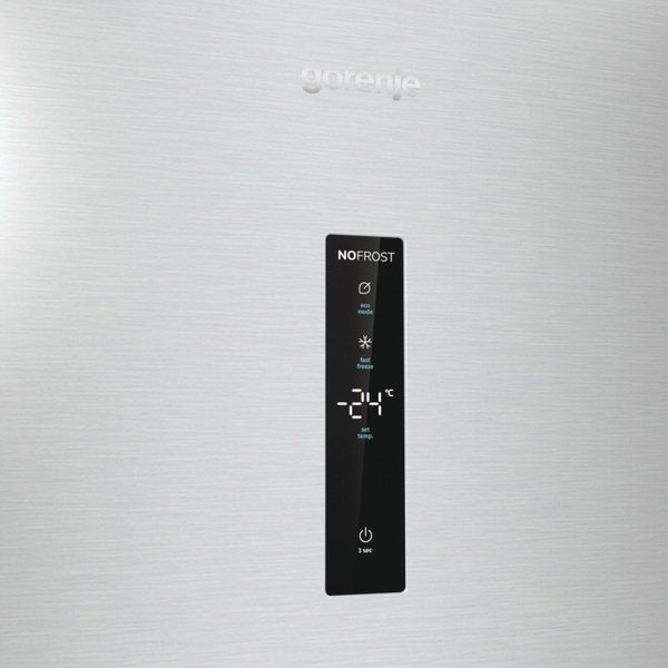 Морозильна камера Gorenje, 185.5x59.5х66.3, 280л, 1дв., A++, NF, диспл зовн., інвертор, матовий нерж (FN619EAXL6) 375135 фото