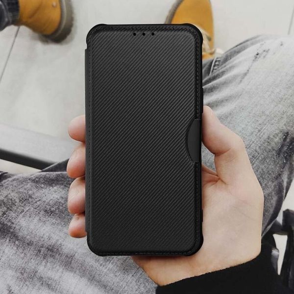 Шкіряний чохол книжка GETMAN Razor (PU) для Samsung Galaxy A55 Carbon 322738 фото