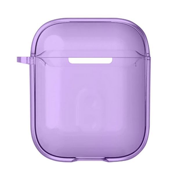 Футляр TPU Colorful для навушників Airpods 1/2 Purple 380101 фото