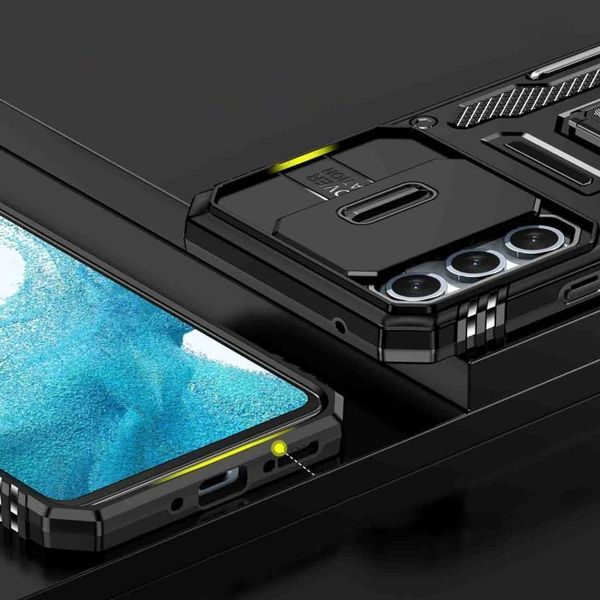 Ударостійкий чохол Camshield Army Ring для Samsung Galaxy S25 FE Чорний / Black 404737 фото
