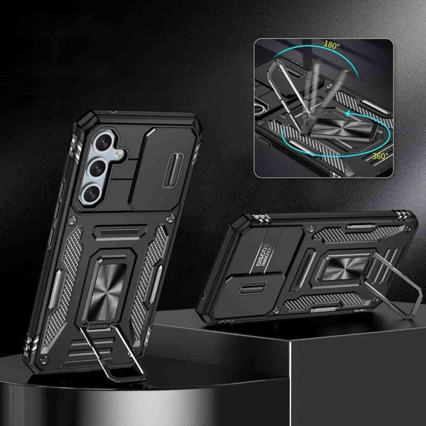 Ударостійкий чохол Camshield Army Ring для Samsung Galaxy S25 FE Чорний / Black 404737 фото