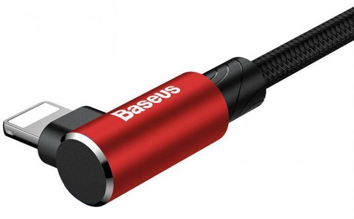 Кабель Baseus MVP Elbow Type USB кабель USB For IP 1.5A 2m (CALMVP-A09) Red 260053 фото