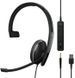 Гарнітура комп'ютерна моно On-Ear EPOS ADAPT 135T USB II, 3.5мм/USB, односпрямований, сертифікат Mic (1000900) 362222 фото 1