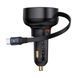 АЗП Baseus Enjoyment Pro U + Retractable Cable Type-C 60W (C00057802111-02) Black 344218 фото 1