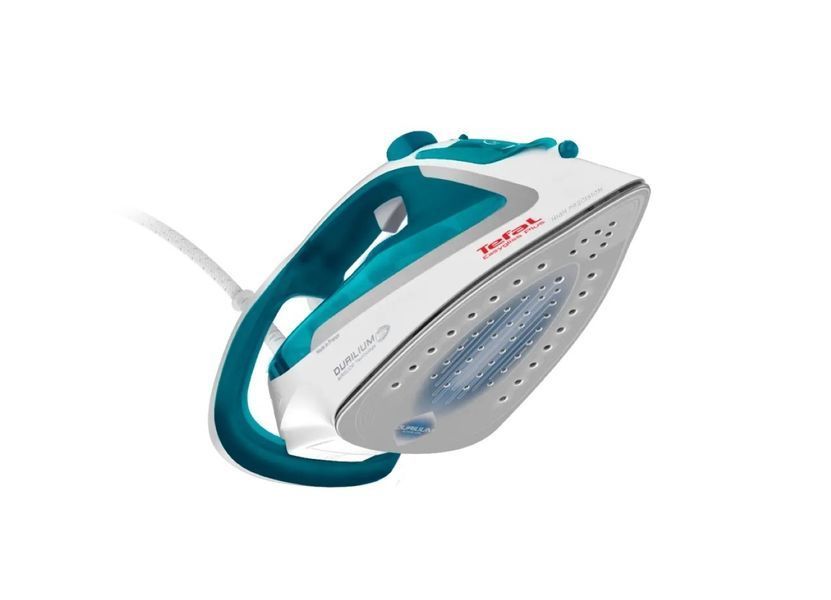 Праска Tefal Easygliss Plus, 2500Вт, 270мл, паровий удар -195гр, постійна пара - 45гр, керам. підошва, біло-блакитний (FV5718E0) 374196 фото