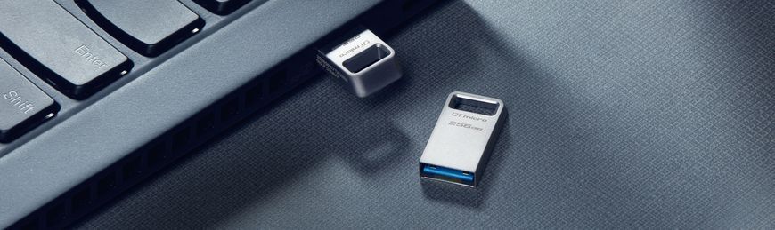 Накопичувач Kingston 128GB USB 3.2 Type-A Gen1 DT Micro R200MB/s Metal (DTMC3G2/128GB) 374362 фото