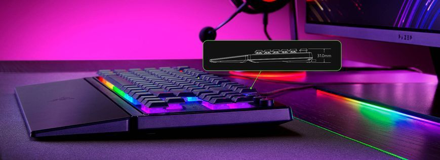 Клавіатура механічна Razer Ornata V3 TKL 84key, Mecha-Membrane Switch, USB-A, EN/UK, RGB, чорний (RZ03-04881800-R371) 375813 фото