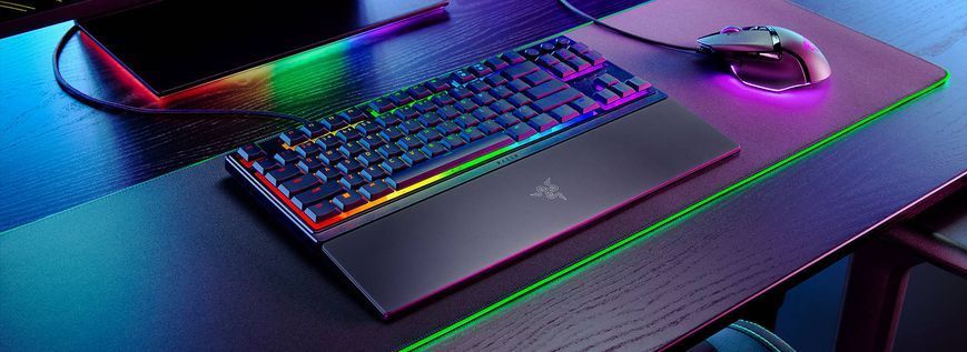 Клавіатура механічна Razer Ornata V3 TKL 84key, Mecha-Membrane Switch, USB-A, EN/UK, RGB, чорний (RZ03-04881800-R371) 375813 фото