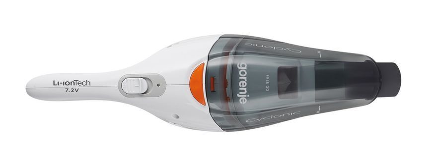 Пилосос Gorenje автомоб, 55Вт, конт пил -0.4л, автон. робота до 14хв, мікрофільтр, дод.насадки-2 шт, червоний (MVC72FW) 376094 фото