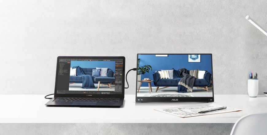 Монітор портативний Asus 15.6" ZenScreen MB16ACV USB-C, IPS, Case 365380 фото