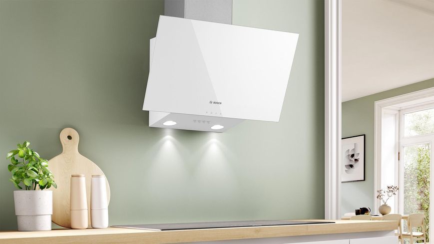 Витяжка Bosch купольна, 60см, 360м.куб/год, білий (DWK63PJ20T) 373766 фото
