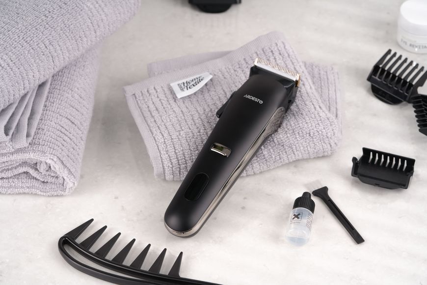 Машинка для стрижки Ardesto HC-Y32-B, мережа+акум., насадок-6, сталь+кераміка, чорний 370477 фото