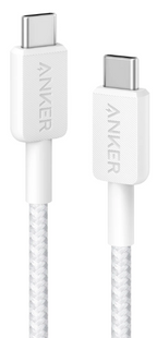 кабель ANKER 322 USB-C to USB-C - 1.8m Nylon (Білий) 306982 фото