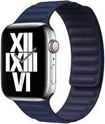 Leather Link for Apple Watch 42/44 mm S/M Blue 238399 фото