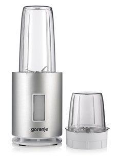 Блендер Gorenje стаціонарний 1200Вт, чаша-1000мл, подрібнювач, сріблястий (BN1200AL) 368653 фото