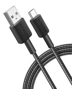 кабель ANKER 322 USB-A to USB-C - 1.8m Nylon (Чорний) 324695 фото