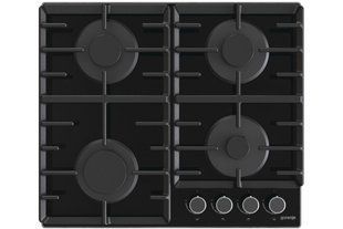 Варильна поверхня Gorenje газова на склі, 60см, чавун, чорний (GT642AB) 363201 фото