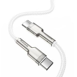 Кабель Baseus Cafule Metal Type-C ToType-C 100W (2m) White (CATJK-D02) 270837 фото