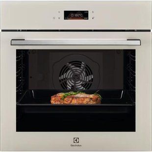 Духова шафа Electrolux електрична, 72л, A+, дисплей, конвекція, телескопічні напрямні, шампань (LOE8F38S) 379978 фото