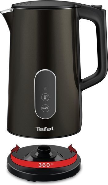 Електрочайник Tefal Digital 1.7л, з подвійними стінками, 5 темп.реж, чорний (KI831E10) 370595 фото