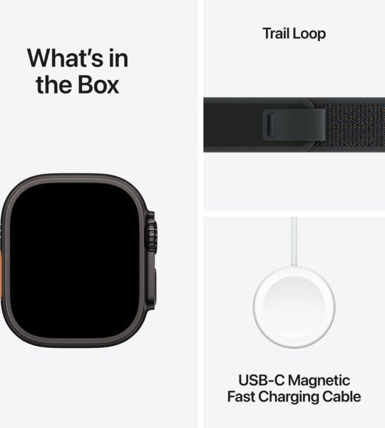 Смарт-годинник Apple Watch Ultra 2 GPS + LTE 49mm Black Titanium Case With Black Trail Loop S/M MX4U3 320071 фото