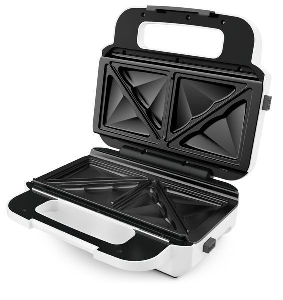 Мультимейкер Tefal Snack XL 850Вт, тефлон, 3 пластини, корпус-пластик, біло-чорний (SW701110) 370263 фото