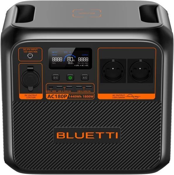 Зарядна станція Bluetti AC180P 1800W/1440WH Balck/Orange 280655 фото