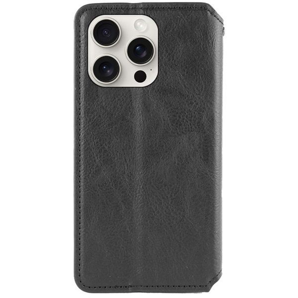 Шкіряний чохол-книжка GETMAN Cubic (PU) для Apple iPhone 13 Pro Max (6.7") Чорний 398576 фото