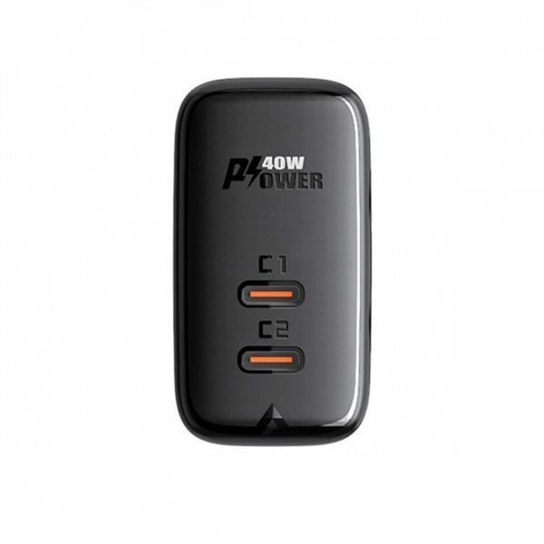 Зарядний Пристрій Acefast A9 PD 40W (2 Type-C) Black 252334 фото