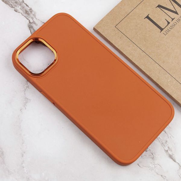 TPU чохол Bonbon Metal Style для Apple iPhone 14 (6.1") Помаранчевий / Papaya 257169 фото