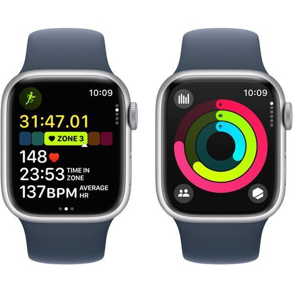 Смарт-годинник Apple Watch Series 9 GPS 41mm Silver Aluminum Case With Pacific Blue Magnetic Strap S/M MR903/MTJ33 328933 фото