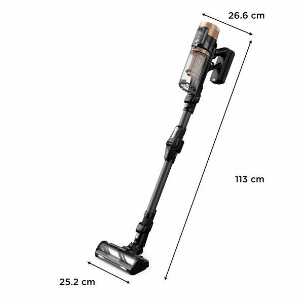 Пилосос Rowenta безпровідний X-Force Flex 14.80 Auto Animal, 240Вт, конт пил -0.65л, автон. робота до 90хв, HEF system 99,9%, чорно-золотий (RH9B74WO) 374837 фото