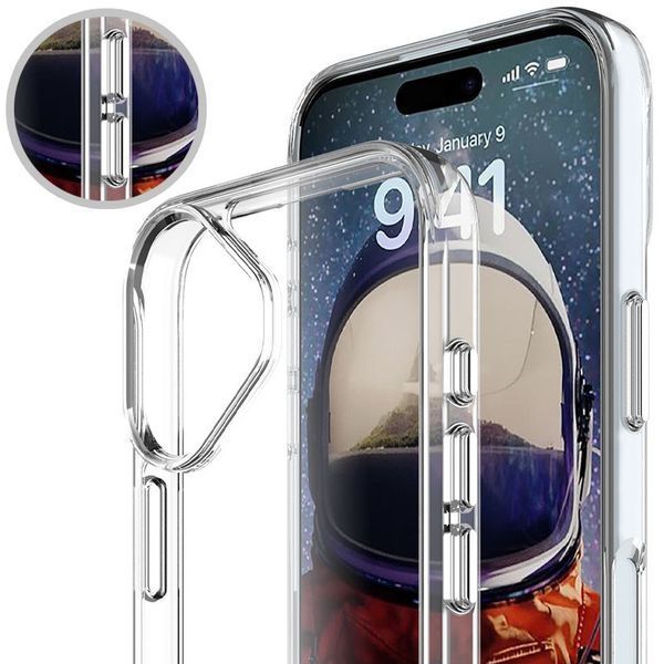 Чохол TPU Space Case transparent для Apple iPhone 16 Plus (6.7") Прозорий 319323 фото
