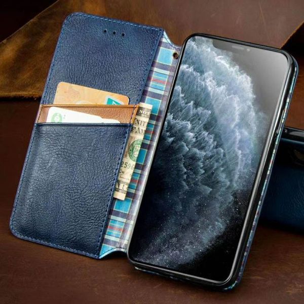 Шкіряний чохол книжка GETMAN Cubic (PU) для Xiaomi Redmi Note 9 / Redmi 10X Синій 244025 фото