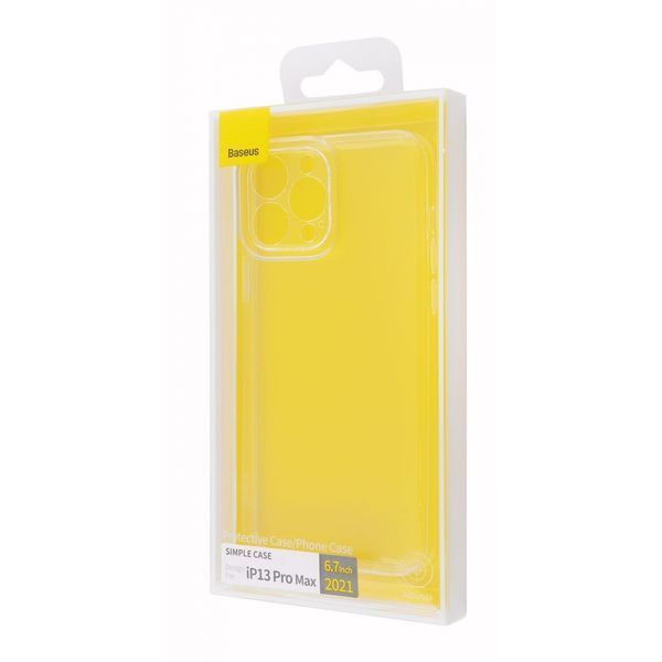 Чохол-накладка iPhone 13 Pro Max Baseus Simple (TPU) Transparent 216953 фото