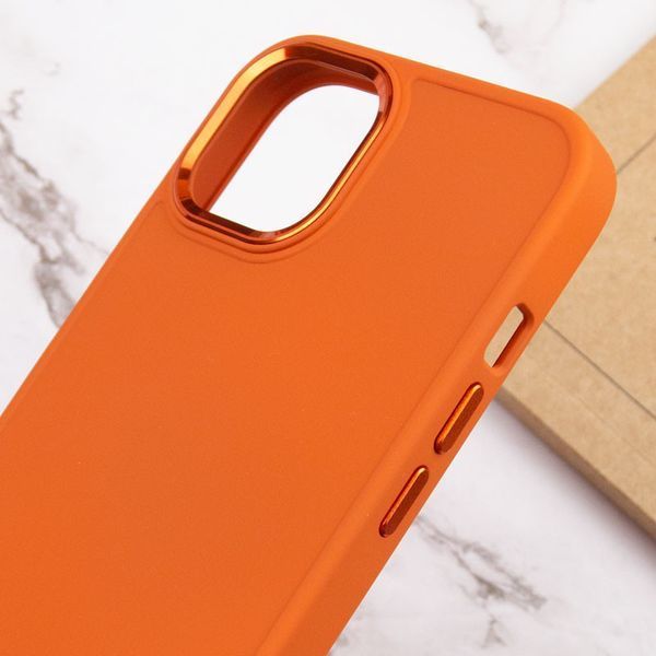 TPU чохол Bonbon Metal Style для Apple iPhone 14 (6.1") Помаранчевий / Papaya 257169 фото