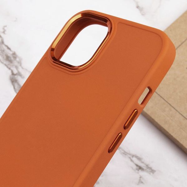 TPU чохол Bonbon Metal Style для Apple iPhone 14 (6.1") Помаранчевий / Papaya 257169 фото