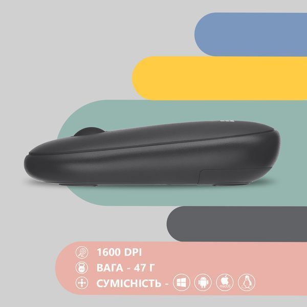 Миша 2E MF300 Silent, WL/BT, графітово-чорний (2E-MF300WBK) 364431 фото