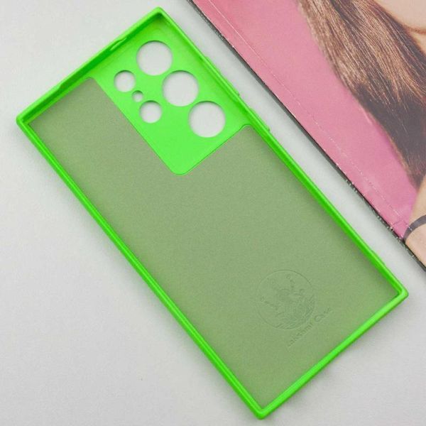 Чохол TPU GETMAN Liquid Silk Full Camera для Samsung Galaxy S24 Ultra Салатовий / Neon Green 397588 фото