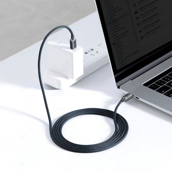 Кабель Baseus Crystal Shine Series Fast Charging Data USB кабель Type-C To Type-C 100W 1.2m (CAJY000601) Black 260559 фото