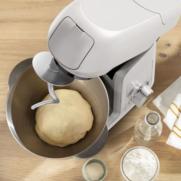 Кухонна машина Tefal Bake Partner 1100Вт, чаша-метал, корпус-пластик, насадок-8, білий (QB525B38) 372506 фото