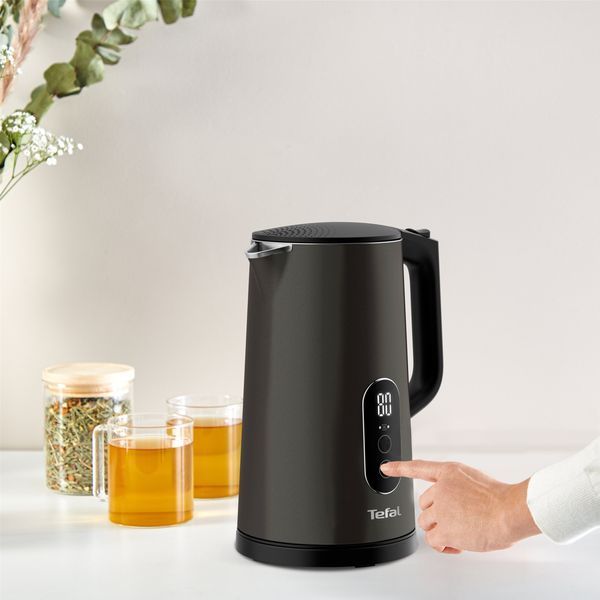 Електрочайник Tefal Digital 1.7л, з подвійними стінками, 5 темп.реж, чорний (KI831E10) 370595 фото
