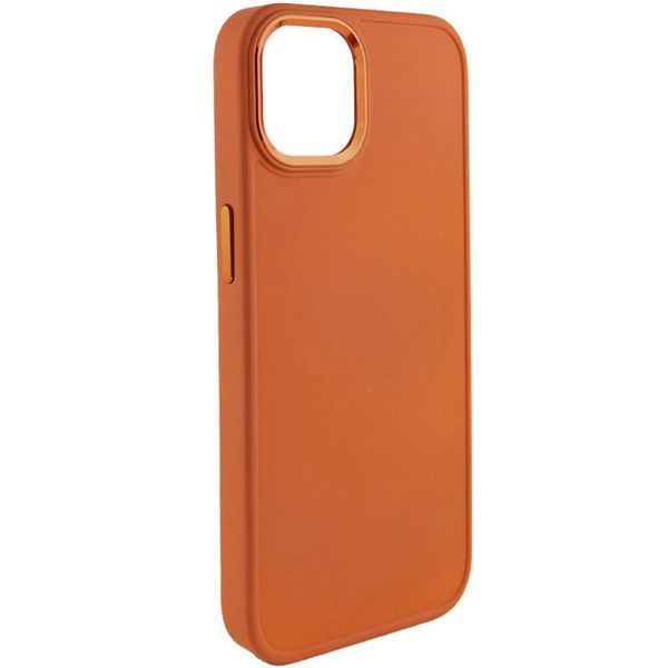 TPU чохол Bonbon Metal Style для Apple iPhone 14 (6.1") Помаранчевий / Papaya 257169 фото