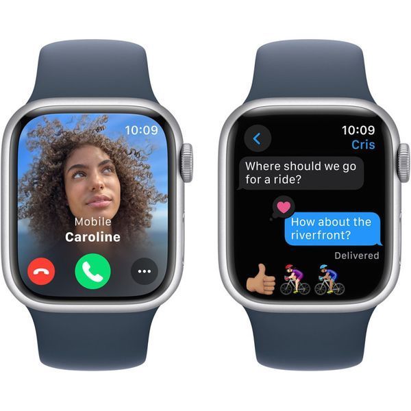 Смарт-годинник Apple Watch Series 9 GPS 41mm Silver Aluminum Case With Pacific Blue Magnetic Strap S/M MR903/MTJ33 328933 фото