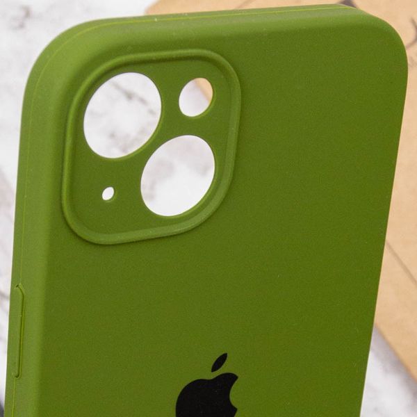 Чохол Silicone Case Full Camera Protective (AA) для Apple iPhone 15 (6.1") Зелений / Dark Olive 280159 фото