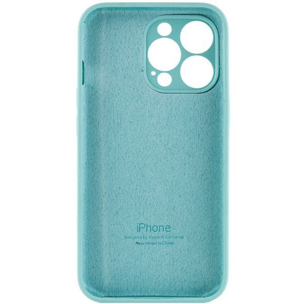 Чохол Silicone Case Full Camera Protective (AA) для Apple iPhone 14 Pro Max (6.7") Бірюзовий / Marine Green 270196 фото
